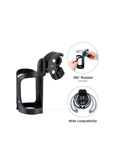 Bisiklet Suluk Termos Şişe Tutacağı Matara Kafesi Siyah 14 x 7 CM Siyah