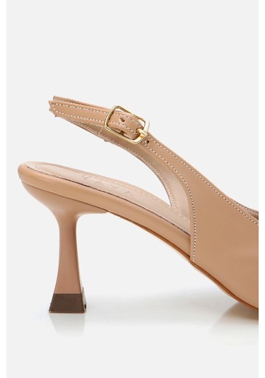 Kadın Pudra Ayarlanabilir Tokalı Stiletto Pudra