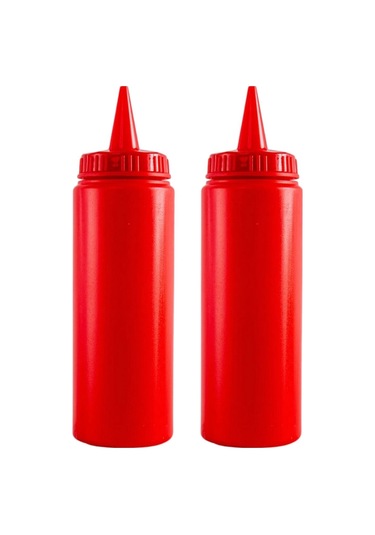 500 Ml. Fişek Sosluk Ketçap Mayonez İkili Kırmızı