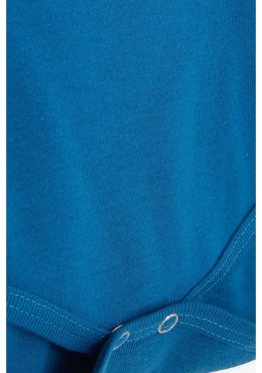 Breeze Erkek Bebek Çıtçıtlı Body Avcı Kedicik Baskılı 9 Ay-3 Yaş, İndigo İndigo