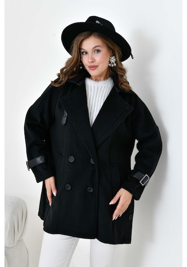 FTZ Women Ftz Kadın Kaşe Kaban Siyah 30948 Siyah