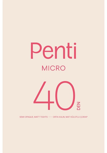 Penti Mikro 40 Opak Mat Külotlu Çorap Ten