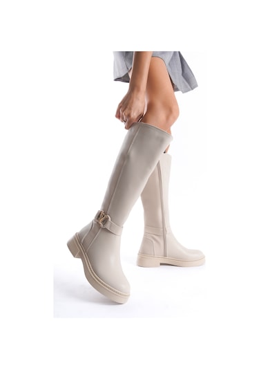 Amira Soğuk Geçirmez Kışlık Kadın Çizme Bej