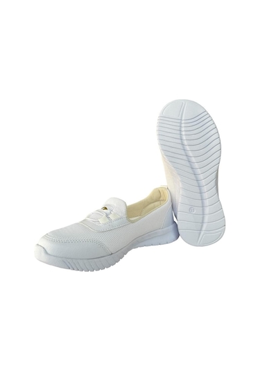 Akıllı Bağcıklı Çocuk Babet Ayakkabı Beyaz-beyaz Beyaz