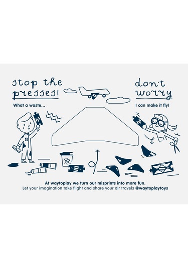 Waytoplay - Runway - 9 Parça 1 Uçak + 8 Yol