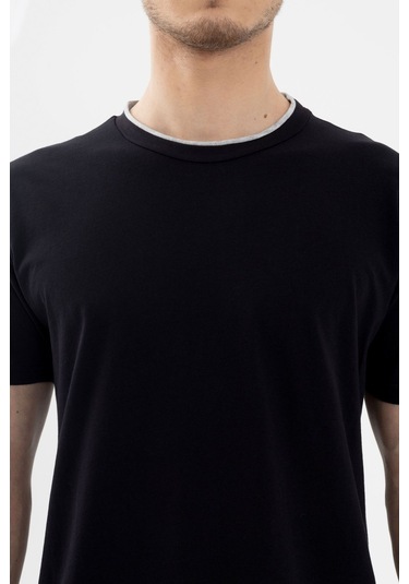 Erkek Double Yaka Şortlu Pijama Takımı Ko6304ts-1 Siyah