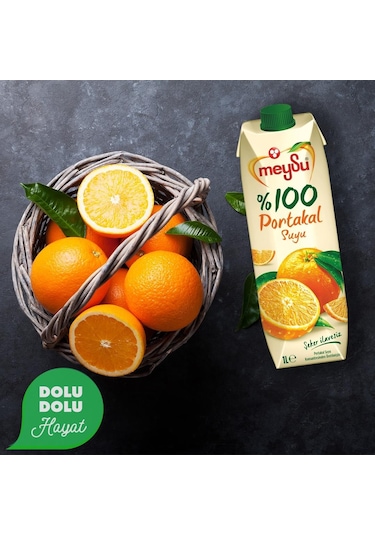 Meysu %100 Portakal Suyu 1 Lt X 6 Adet