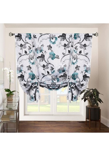 Vintage Desenli Gün Işığı Engelleyici Perde, Gizlilik Ve Ses Yalıtımı İçin Modern Kumaş, 106x160 Cm Yeşil Yeşil