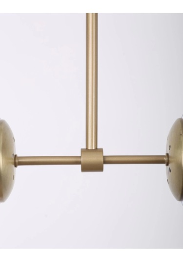 Libya 2'li Eskitme Füme Camlı Avize Çok Renkli