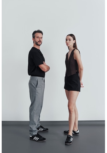 Muggo Jabbar Unisex Ortopedik Günlük Garantili Bağcıklı Yürüyüş Koşu Sneaker Spor Ayakkabı Siyah