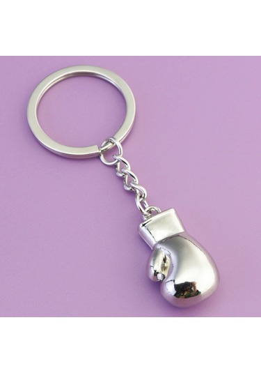 Moveevo Stahl Boxer Eldiven Anahtar Zinciri - Spor Simgesi, Dayanıklı Ve Şık Aksesuar Gümüş