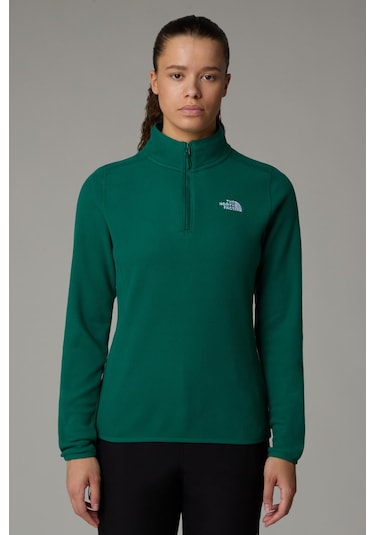 The North Face Kadın 100 Glacier 1/4 Zip Polar Yeşil 001