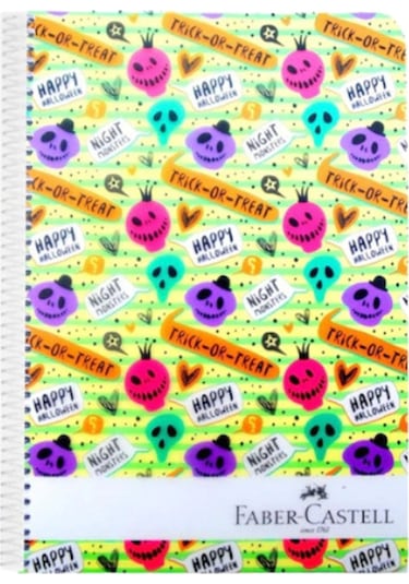 100 Yaprak B5 Çizgili 17x24 Cm Telli Plastik Kapak Defter Çok Renkli
