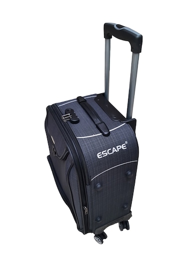 Escape Havlu Kumaş 4 Teker Körüklü Siyah Kabin (Küçük) Boy Valiz