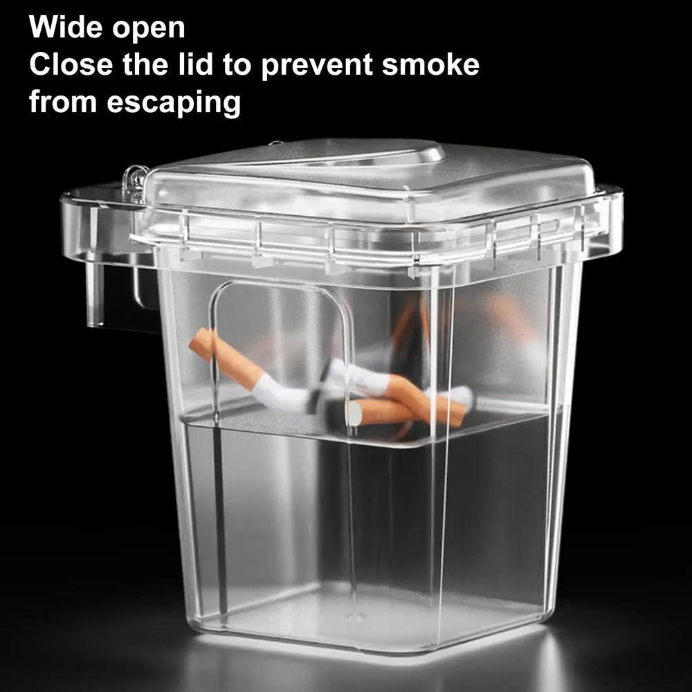 Dofolink Duvar Tipi Sigara Tüpü - Siyah Abs Ve Çelik Materyal, Duvar Takılı Çöp Kutusu Ve Sigara Tüpü Kombinasyonu Siyah