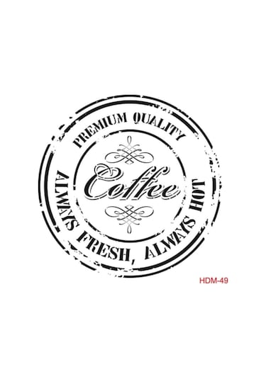 Coffee Stencil Şablon 25x25 Cm