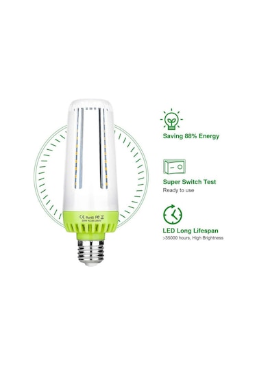 Beyaz E27/e14 Led Mısır Ampul 10w 15w 20w Led Lamba 85v-265v Açık Kare Oyun Alanı Depo Aydınlatma İçin Alüminyum Ampul E27 10w Transparent