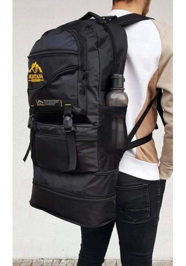 Montana Mountainer 80l Siyah Çift Körük Su Geçirmez Sırt Çantası