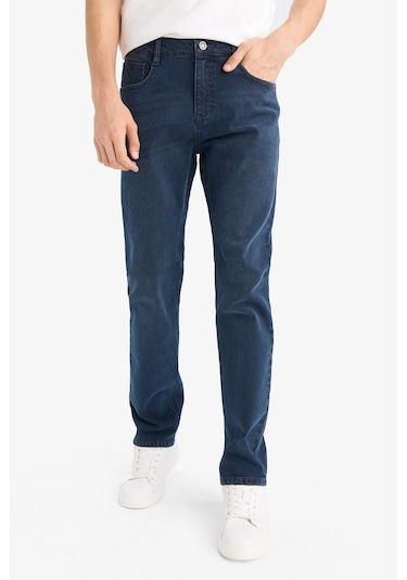 Defacto Sergio Regular Fit Normal Bel Boru Paça Jean Pantolon W7086az25aunm83 İndigo