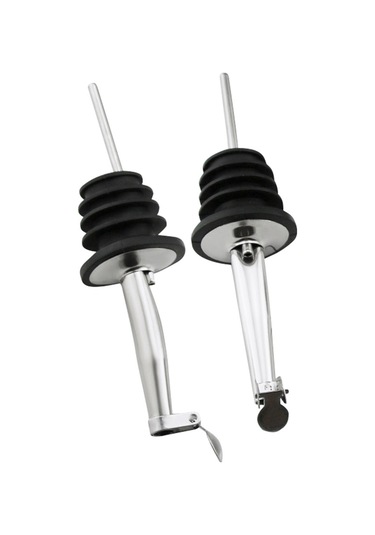 Konesam 304 Paslanmaz Çelik Şarap Pourer, Gömlekli Kapaklı, Silikon Mantar, Akış Kontrol, Bar Ve Mutfak Gereci, Siyah Tip 2