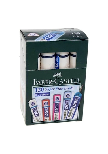 Faber Castell 120 li BEYAZ GÖVDE 0.7 Kalem Ucu 1 PAKET ( 12X120 )