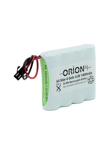 Orion Aa 4.8V 1800Mah Kablo Ve Konnektörlü Şarjlı Pil
