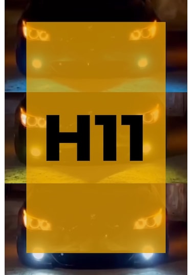 H11 - 3 Renk Xenon Şimşek Etkili 3 Renk Deli Mavi - Sarı- Kristal Beyaz Led Zenon Led Xenon