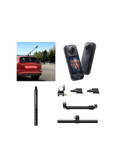 X5 Aksiyon Kamerası - Racing Araç Kit Siyah