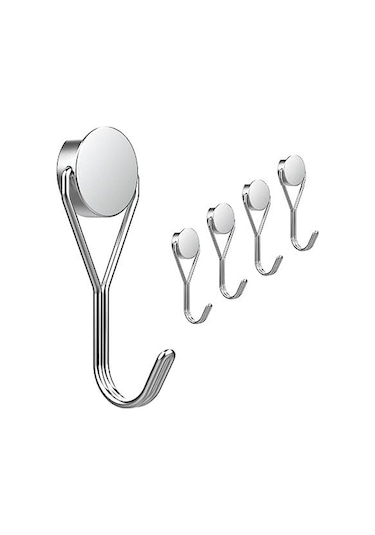 Monyee 4 Adet Dairesel Döner Manyetik Hook: 360 Dönebilen, Delik Yaptırmadan, Mutfak/banyo İçin Güçlü Tutucu Diğer