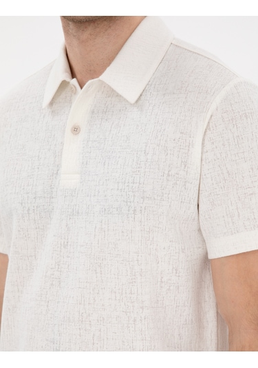 Pierre Cardin Erkek Ekru Tişört 50307581-vr019 Ekru