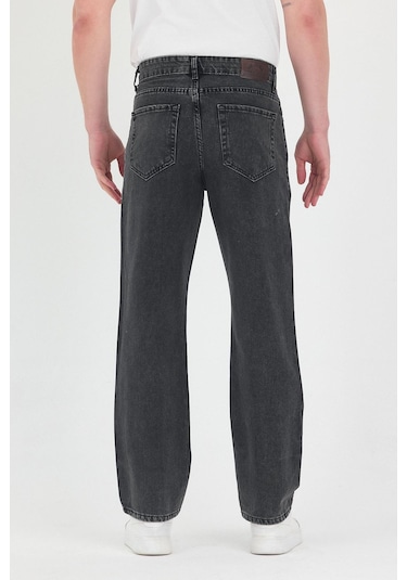 Polo State Erkek Baggy Fit Kot Pantolon Füme Füme
