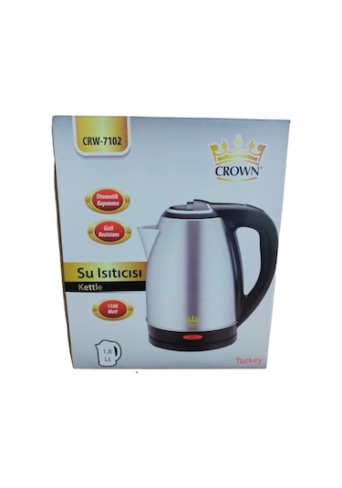 Crown CRW-7102 1.8 L Çelik Su Isıtıcı Kettle