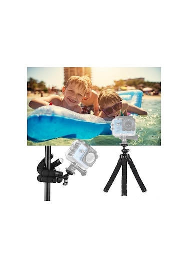 Pazly Gopro Akaso Ek7000 İçin 18 Parçalı Aksiyon Kamera Aksesuar Seti, 360 Derece Tripod