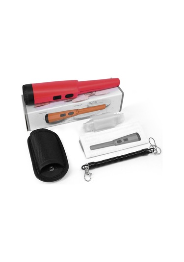 Lcd Ekran Metal Dedektörü Pinpointer El Pin Pointer Değnek Yetişkinler Çocuklar İçin Yaylı Tokalı Hazine Bulucu Probu Pilsiz - Kırmızı