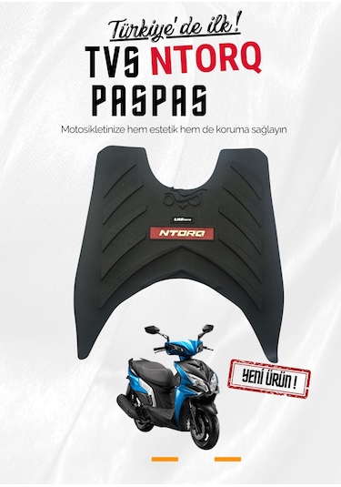 Tvs Ntorq Paspas Kaymaz Taban Kırmızı Logo Kalın