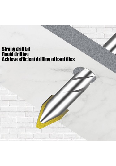 Yifomall 4'lü Sert Metal Matkap Ucu Seti - Cam, Seramik Ve Fayans İçin Yüksek Hassasiyetli Delme