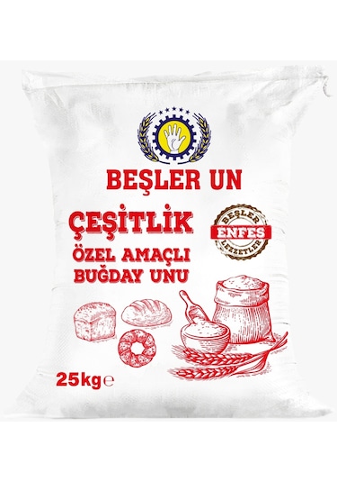 Beşler Özel Amaçlı Pastalık Böreklik Buğday Unu 25 KG