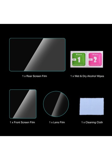 DJI Osmo Action 5 Pro için PULUZ 3'ü 1 arada Temperli Cam Filmi