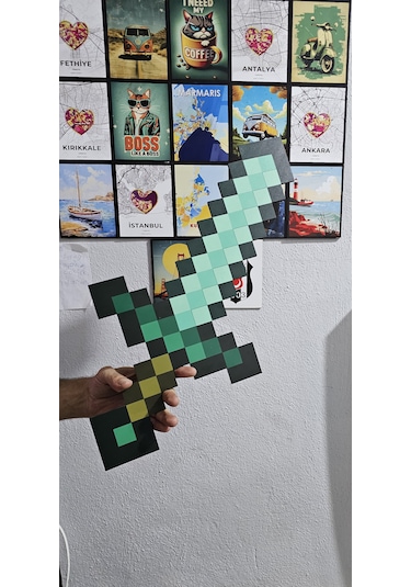 Minecraft Temalı Elmas Kılıc Ahşap Oyuncak