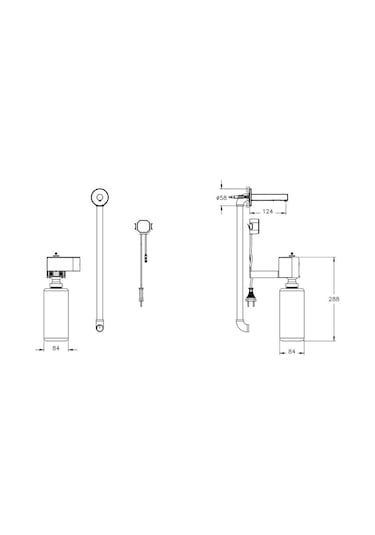 VitrA Origin A44700 Temassız Sıvı Sabunluk, Ankastre Elektrikli,
