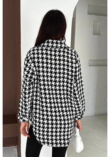 Kazayağı Gömlek Siyah Siyah