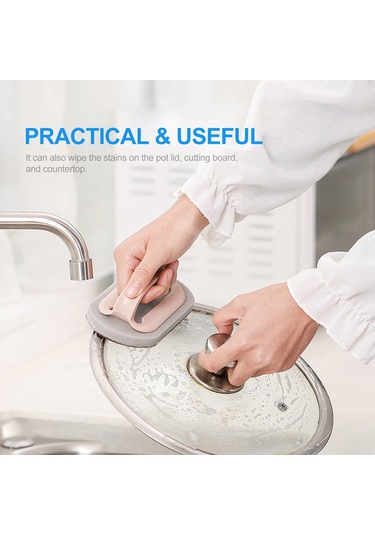 Ranyeek Pembe Emery Spons Temizleyici - Kireç, Pas Ve Kok Artıkları Kaldırıcı, Islak/kuru Kullanım, Mutfak Ve Banyo İçin Çok Amaçlı Temizlik Aracı