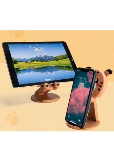 Hayvan Figürlü Masaüstü Telefon Standı 5 Model Renkli