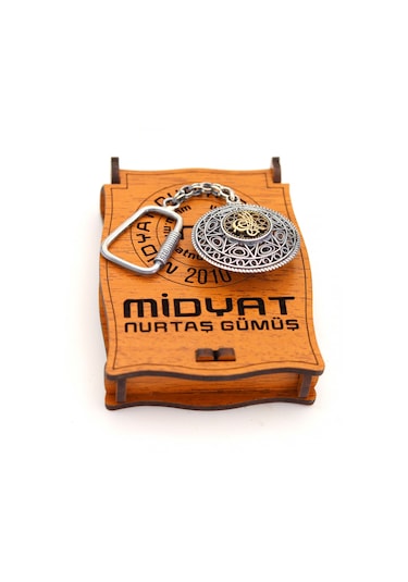 Tuğra İşlemeli 925 Ayar Gümüş Anahtarlık N11.15296
