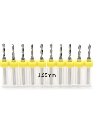 Mikro Karbür PCB Matkap Ucu Metal CNC Sondaj 10lu Set 1.95mm