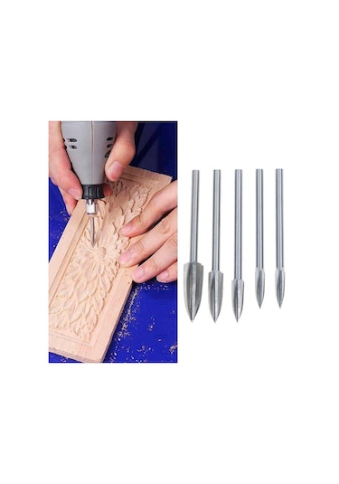 Rox Wood 0063 Gravür Ahşap Oyma Seti Dremel Uyumlu 5  Parça