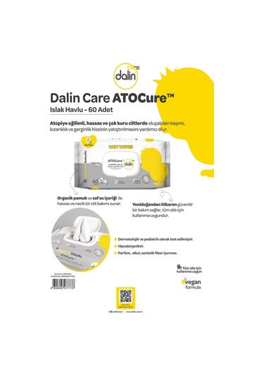 Dalin Atocure Islak Mendil 60'lı Tekli