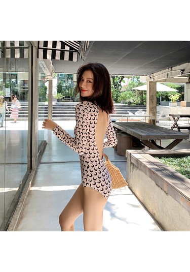 Tcherchi Kadın Peri Tarzı Tek Parça Mayosu Bej