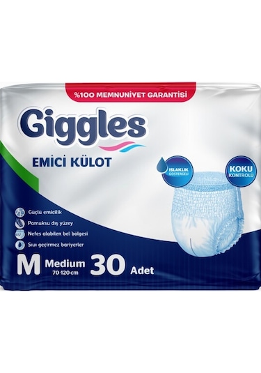 Giggles Hasta Bezi Yetişkin Emici Külot M-orta 90 Adet 3pk 30 Orta