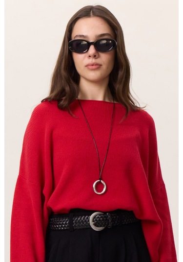 Örgü Deri Tokalı Kemer Siyah Siyah